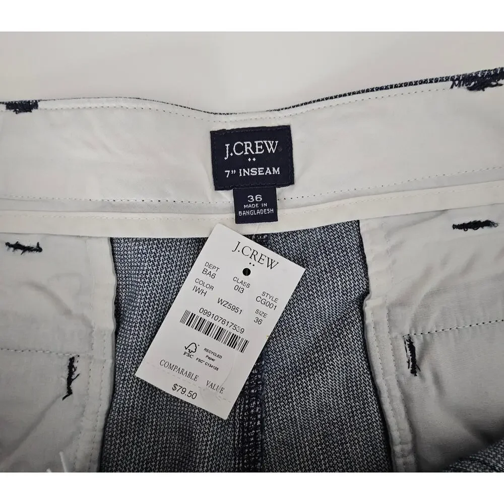 NWT J.CREW Men's Casual Preppy Indigo Blue/White 7